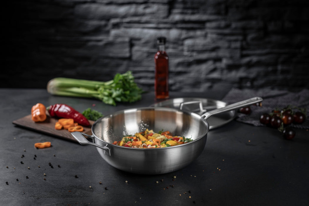 Culinary FivePly Wok w/Lid Uncoated