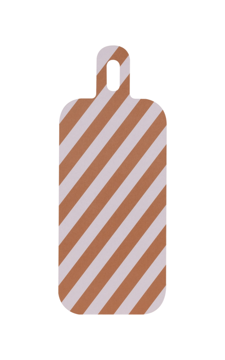 Checks & Stripes Board,13X33cm, Amber/Grey
