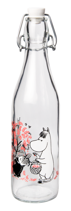 Moomin - Glass Bottle  0.5L, Berries