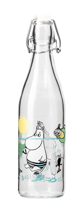 Moomin - Glass Bottle 0.5L, Fun In The Water