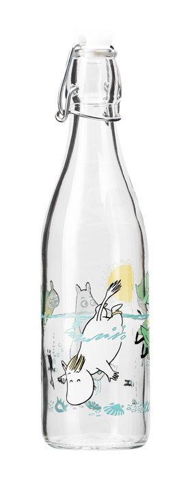 Moomin - Glass Bottle 0.5L, Fun In The Water