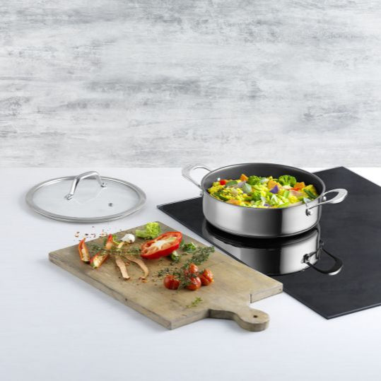 Allround Non-Stick Serving Pan with Glass Lid