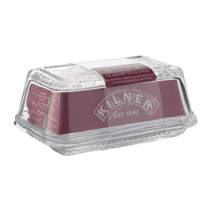 Glass butter dish